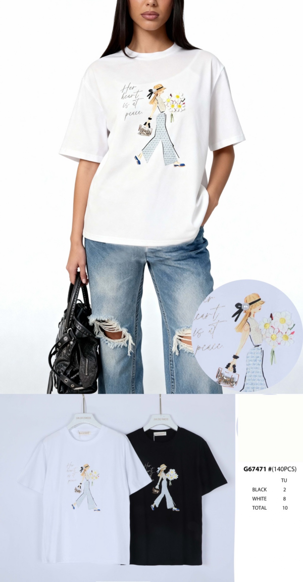 Bluzka damska (Francja produkt) Roz Standard, Mix Kolor .Paczka 10 szt